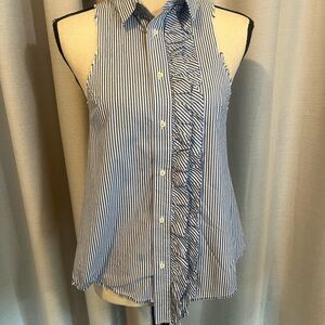 We The Free Navy Striped Button Down Shirt